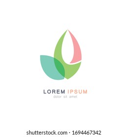 Green leaf icon. Eco illustration.