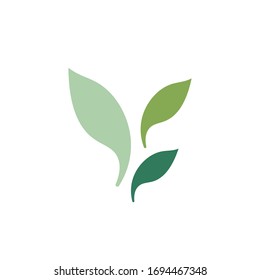 Icono de hoja verde. Ilustración ecológica.