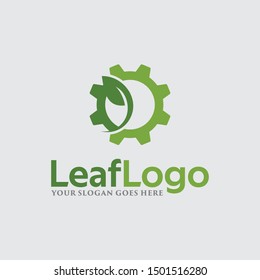 Green leaf icon eco logo vector design minimalist template element. Design Garden, Plant, Nature and Ecology vector logo.
