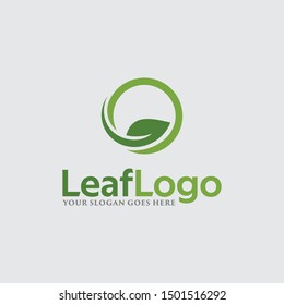 Green-Blatt-Symbol-Ökologo-Vektorillustration Design minimalistische Vorlage Element. Design Garden, Plant, Nature and Ecology Vektorillustration Logo.