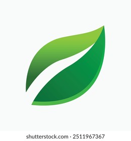 "Green Leaf Icon - Öko-freundliche und Natur-Symbol-Vektorgrafik"