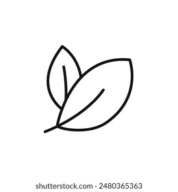 Icono de hoja verde para App ecológicos y medioambientales