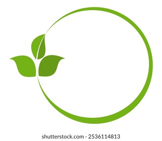 Green leaf icon in flat style, on white background. leaf icon set. nature icon, leaf vector illustration.