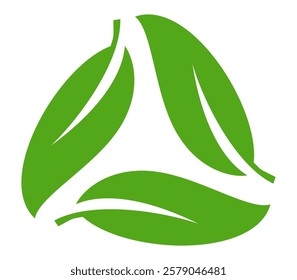 Green leaf icon in flat style, on white background. leaf icon set. nature icon, leaf vector illustration.