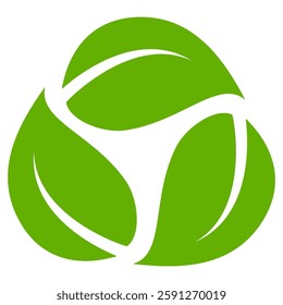 Green leaf icon in flat style, on white background. leaf icon set. nature icon, leaf vector illustration.