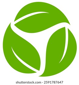 Green leaf icon in flat style, on white background. leaf icon set. nature icon, leaf vector illustration.