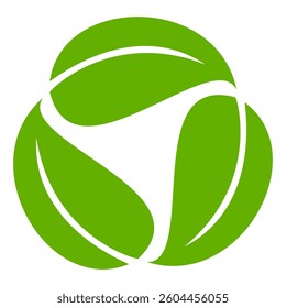 Green leaf icon in flat style, on white background. leaf icon set. nature icon, leaf vector illustration.