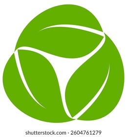 Green leaf icon in flat style, on white background. leaf icon set. nature icon, leaf vector illustration.