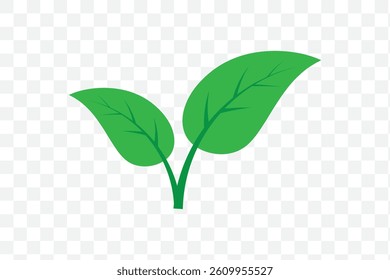 Green leaf icon in flat style, on white background. leaf icon set. nature icon, leaf vector illustration on Transparent Background. EPS 10. - Powered by Shutterstock - Get 15% off with code: PIKWIZARD15