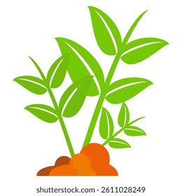 Green leaf icon in flat style, on white background. leaf icon set. nature icon, leaf vector illustration.