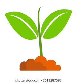 Green leaf icon in flat style, on white background. leaf icon set. nature icon, leaf vector illustration.