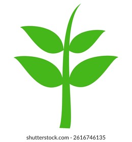Green leaf icon in flat style, on white background. leaf icon set. nature icon, leaf vector illustration.