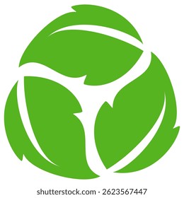 Green leaf icon in flat style, on white background. leaf icon set. nature icon, leaf vector illustration.