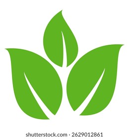 Ícone de folha verde em estilo plano, sobre fundo branco. ícone de folha definido. ícone natureza, ilustração de vetor folha.