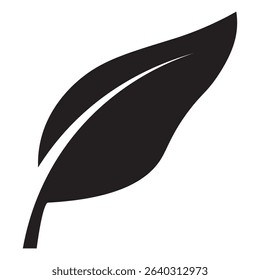 Green leaf icon in flat style, on white background. leaf icon set. nature icon, leaf vector illustration.