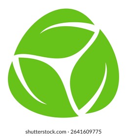 Green leaf icon in flat style, on white background. leaf icon set. nature icon, leaf vector illustration.
