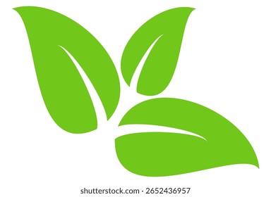 Ícone de folha verde em estilo plano, sobre fundo branco. ícone de folha definido. ícone natureza, ilustração de vetor folha.
