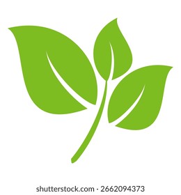 Icono de hoja verde en estilo plano, sobre fondo blanco. conjunto de iconos de hoja. icono de la naturaleza, Ilustración vectorial de la hoja.