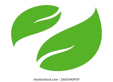 Icono de hoja verde en estilo plano, sobre fondo blanco. conjunto de iconos de hoja. icono de la naturaleza, Ilustración vectorial de la hoja.