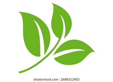 Icono de hoja verde en estilo plano, sobre fondo blanco. conjunto de iconos de hoja. icono de la naturaleza, Ilustración vectorial de la hoja.