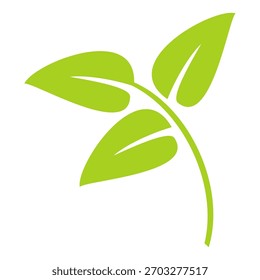 Ícone de folha verde em estilo plano, sobre fundo branco. ícone de folha definido. ícone natureza, ilustração de vetor folha.