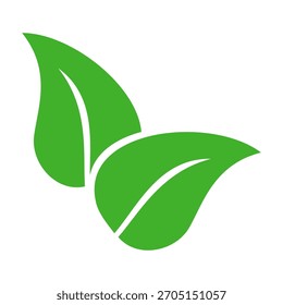 Ícone de folha verde em estilo plano, sobre fundo branco. ícone de folha definido. ícone natureza, ilustração de vetor folha.