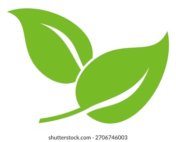 Icono de hoja verde en estilo plano, sobre fondo blanco. conjunto de iconos de hoja. icono de la naturaleza, Ilustración vectorial de la hoja.