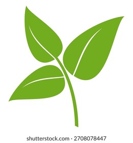 Ícone de folha verde em estilo plano, sobre fundo branco. ícone de folha definido. ícone natureza, ilustração de vetor folha.
