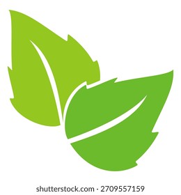 Icono de hoja verde en estilo plano, sobre fondo blanco. conjunto de iconos de hoja. icono de la naturaleza, Ilustración vectorial de la hoja.