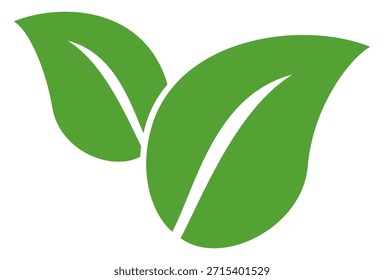 Icono de hoja verde en estilo plano, sobre fondo blanco. conjunto de iconos de hoja. icono de la naturaleza, Ilustración vectorial de la hoja.
