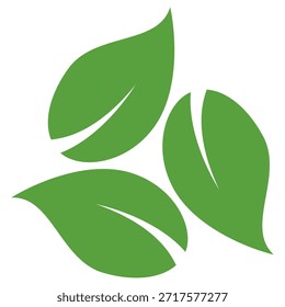 Icono de hoja verde en estilo plano, sobre fondo blanco. conjunto de iconos de hoja. icono de la naturaleza, Ilustración vectorial de la hoja.