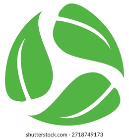 Icono de hoja verde en estilo plano, sobre fondo blanco. conjunto de iconos de hoja. icono de la naturaleza, Ilustración vectorial de la hoja.