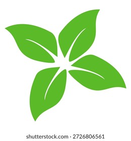 Icono de hoja verde en estilo plano, sobre fondo blanco. conjunto de iconos de hoja. icono de la naturaleza, Ilustración vectorial de la hoja.
