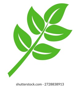 Icono de hoja verde en estilo plano, sobre fondo blanco. conjunto de iconos de hoja. icono de la naturaleza, Ilustración vectorial de la hoja.