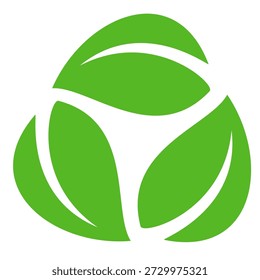 Green leaf icon in flat style, on white background. leaf icon set. nature icon, leaf vector illustration.