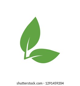 Green leaf icon graphic design template vector isolated