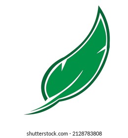 Icono de hoja verde e ilustración