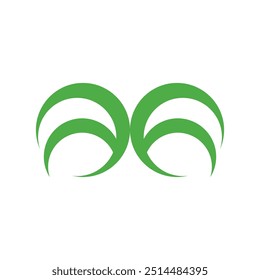 Green Leaf Icon Logo Art