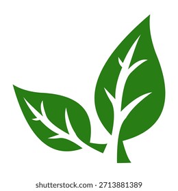 green leaf icon logo illustration