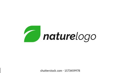 Green Leaf Icon Nature Logo Design Template Element