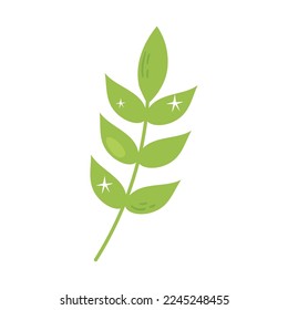 green leaf icon on white background