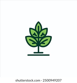 Green leaf, leaf icon, organic, plant icon, plat symbol