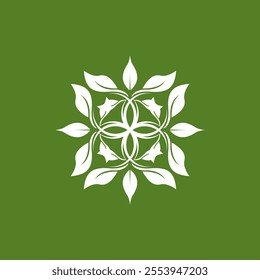 Green Leaf icon and Symbol Vector Template Illustration