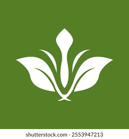Green Leaf icon and Symbol Vector Template Illustration