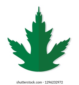 green leaf icon- vector illustration