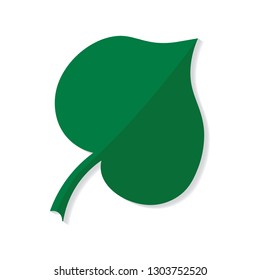 green leaf icon- vector illustration