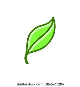 green leaf icon vector illustration design