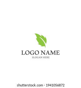 diseño de ilustraciones vectoriales de iconos de hoja verde