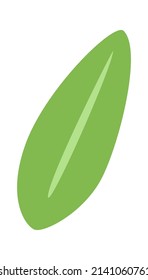 Icono de hoja verde. Ilustración del vector