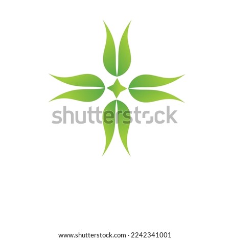 Green Leaf Icon Vector Illustrations,leaf logo vector,​Tree leaf vector logo design, eco-friendly concept,Abstract green leaf logo icon vector design. Landscape design, garden, Plant, nature and ecolo